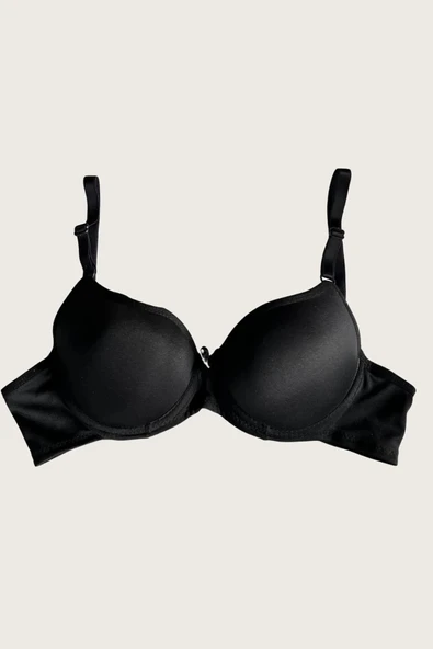 Bicomi Mikro Kumaş Push Up Dolgulu Balenli Günlük Tek Destekli Sütyen - Resim 4