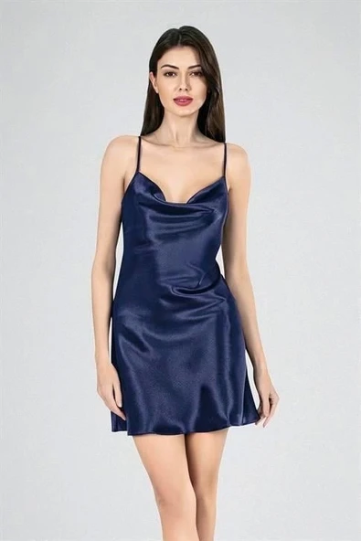 Bicomi Kısa Gecelik Degaje Lacivert 7740 ürün görseli