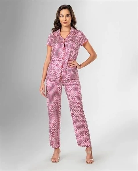 Bicomi 2li Saten Pijama Takımı - Resim 2