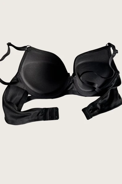 Bicomi Mikro Kumaş Push Up Dolgulu Balenli Günlük Tek Destekli Sütyen - Resim 3