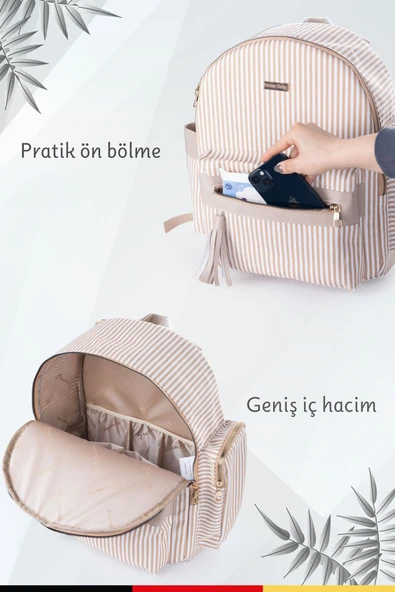 Kinder Baby Zebbra Termal Anne Bebek Bakım Çantası - Resim 4