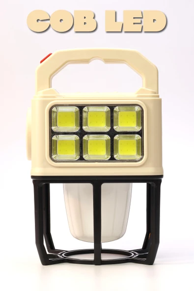 3 MODLU Şarjlı Kamp Lambası Solarlı 20 WATT LED Işık El Feneri Portatif Işıldak Gece Lamba PR9802B - Resim 6