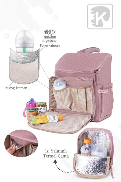Kinder Baby Merlin Termal Anne Bebek Bakım Çantası - 2