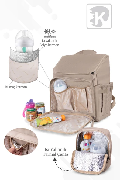 Kinder Baby Merlin Termal Anne Bebek Bakım Çantası - 2