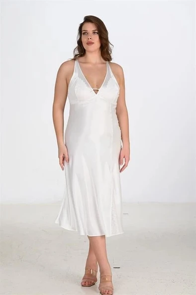 Bicomi 2li Ekru Sabahlık Takımı Bigsize 6224 - Resim 3