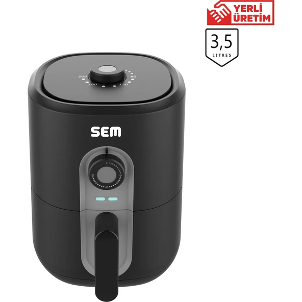 SEM SC305 SEM MİDOCOOK YAĞSIZ KIZARTMA SICAK HAVA FRİTÖZ  AİRFRYER SİYAH - Resim 3