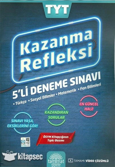 TYT Kazanma Refleksi 5 li Deneme Sınavı Tammat Yayıncılık ürün görseli