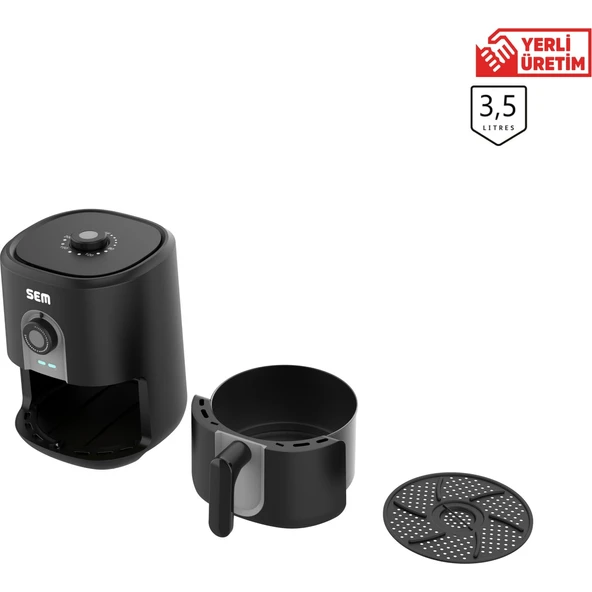 SEM SC305 SEM MİDOCOOK YAĞSIZ KIZARTMA SICAK HAVA FRİTÖZ  AİRFRYER SİYAH - Resim 7