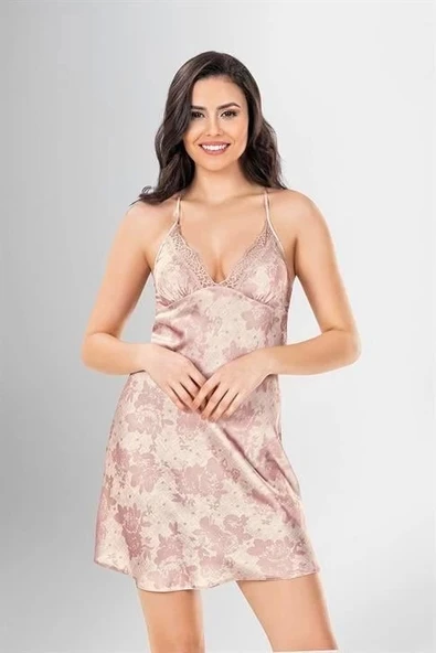 Bicomi 2 li Kısa Sabahlık Takımı Desenli - 3