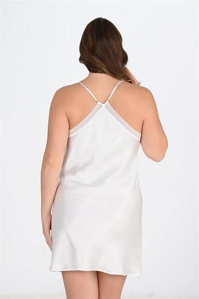 Bicomi 2li Beyaz-Pembe Sabahlık Takımı Bigsize 6210 - Resim 3