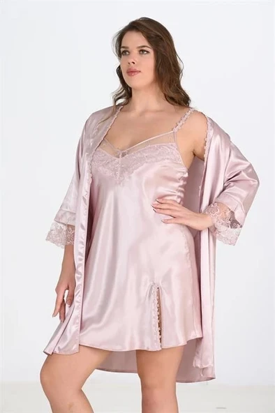 Bicomi 2li Pudra Sabahlık Takımı Bigsize 6214 - 1