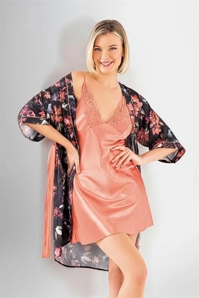 Bicomi 2li Sabahlık Takımı Somon ürün görseli