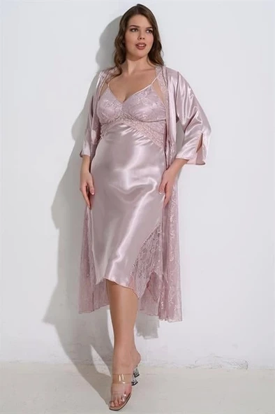 Bicomi 2li Pudra Sabahlık Takımı Bigsize 6220 - Resim 4