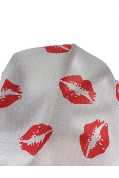 Bicomi Kiss Öpücük Beyaz Şortlu Takım - Resim 4