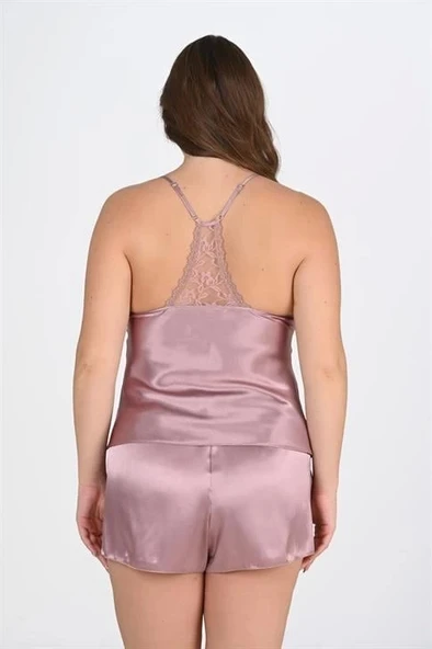 Bicomi Büyük Beden Vizon Şort Takımı - Resim 2