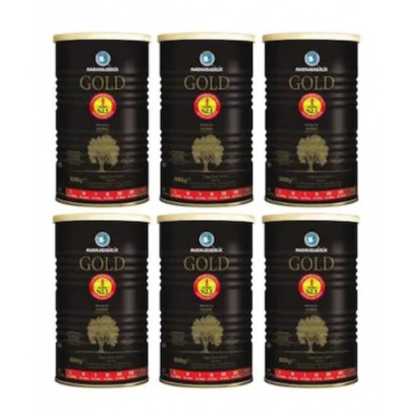 Marmarabirlik Gold Siyah Zeytin 800 gr 6'lı XL (201-230) Siyah Zeytin