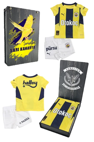 Fenerbahçe Orijinal Lisanslı 24/25 Çubuklu Mini Forma Set Hediyelik Ahşap Kutulu ürün görseli 1