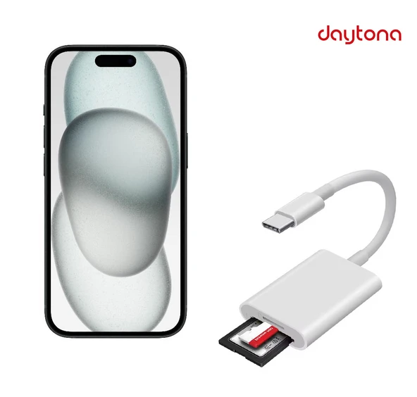 Daytona NK1023 2'si 1 Arada Telefon&Pad Için Type-C'den Sd Karta Otg Sd/TF Dönüştürücü Kart Okuyucu - 6