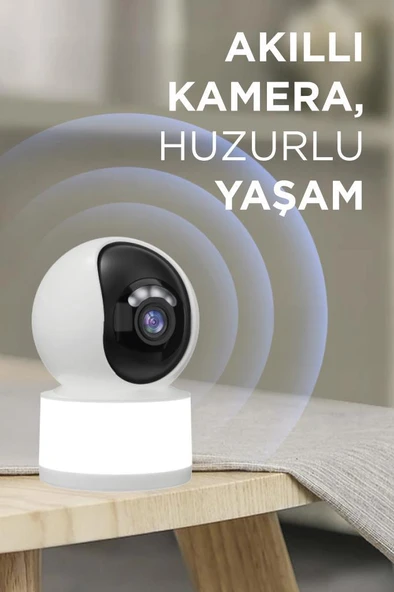 Torima CMR-31 Beyaz Full Hd Led Aydınlatmalı Wifi Smart Ip Güvenlik Kamerası - 5