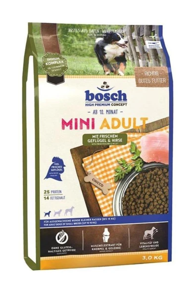 Bosch Mini Irk Tavuklu Yetişkin Köpek Maması 3 kg
