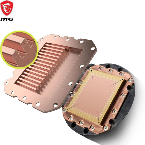 MSI Mag Coreliquid E360 360 mm İşlemci Sıvı Soğutucu Outlet - Resim 5