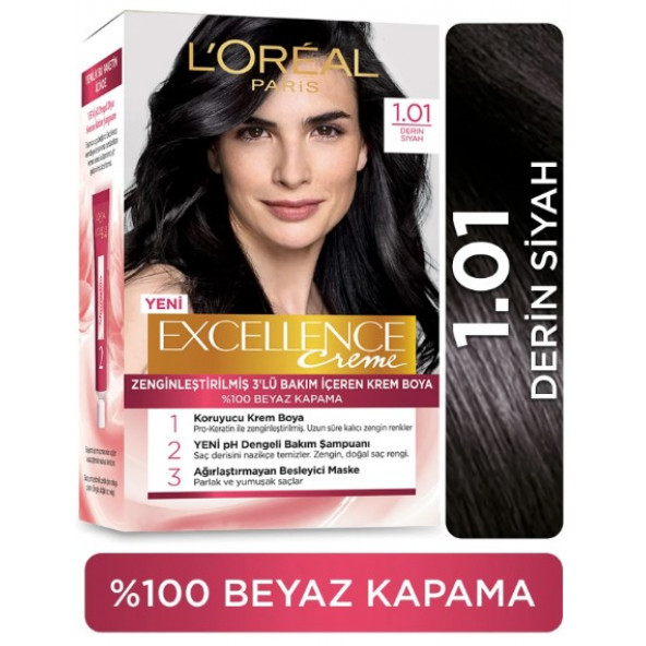 L'Oreal Paris Excellence Creme Saç Boyası 1.01 Derin Mavi Siyah