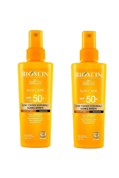 Bioxcin 50 Faktör Güneş Spreyi 200 ml 2 Adet