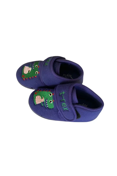 Soylu Yumuşak Nakışlı Erkek Çocuk Pandufu Lacivert - 3