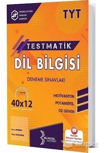 TYT Testmatik Dil Bilgisi Deneme Sınavları Bilinçsel Yayınları
