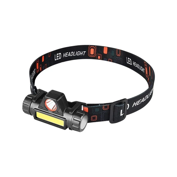 CATA CT-9120 Mir kafa lambası 200Lm Fener LED USB akkülü Şarjlı Su Geçirmez COB Dağ Gece Balıkçılık