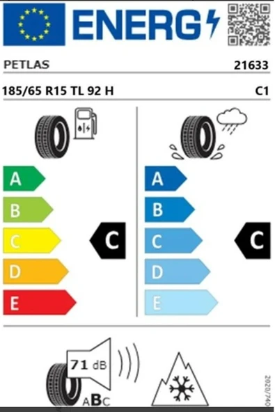 Petlas 185/65 R15 TL 92H REINF. MULTI ACTION PT565 Dört Mevsim Lastiği (Üretim Tarihi:2025) - Resim 2