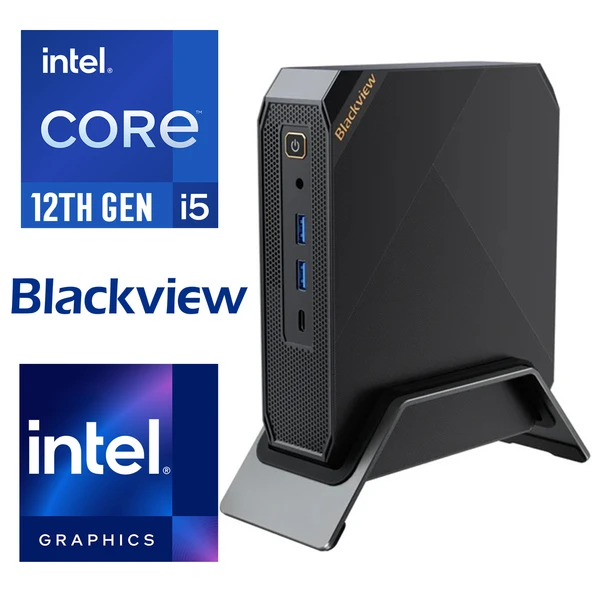 Blackview MP200 Intel Core i5-12450H 64GB 1TB SSD Windows 11 Pro Mini PC MP200161I5 005 ürün görseli 1