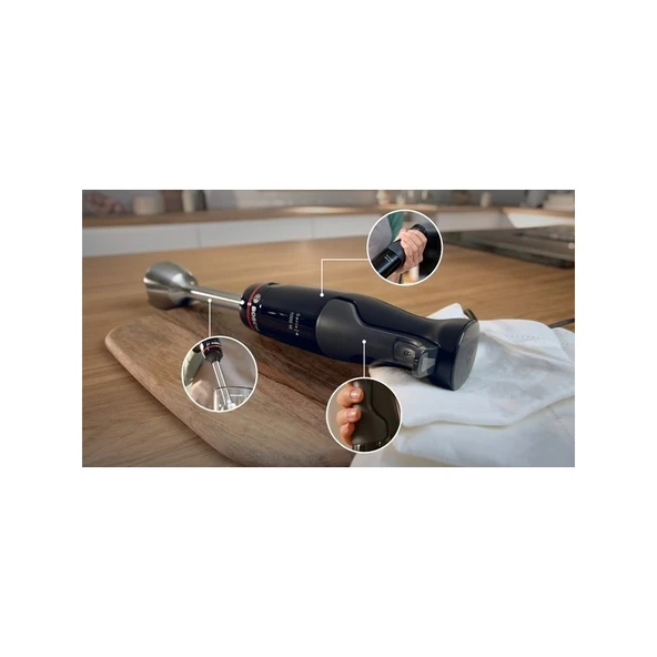 Bosch MSM4B610 Serie 4, El Blenderı, ErgoMaster, 1000 W, Siyah, Antrasit - Resim 2