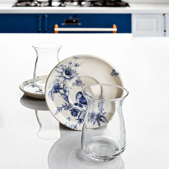 301-IRMAK 6 LI CAY SETI PORSELEN TABAK