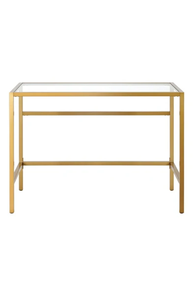 Hitit Dekorasyon Ella Gold Metal Cam Çalışma Masası - 4