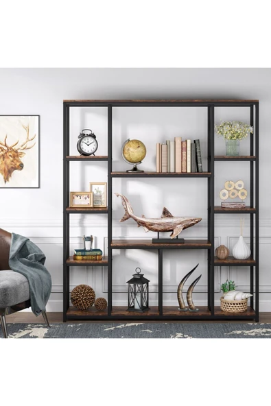 Hitit Dekorasyon Scan Siyah Metal Kitaplık - 3