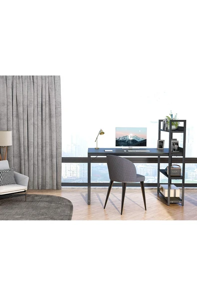 Hitit Dekorasyon Kubi Çalışma Masası Siyah - Resim 4