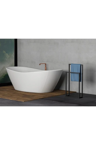 Hitit Dekorasyon Lacerda Siyah Metal Havluluk 2'li - 2