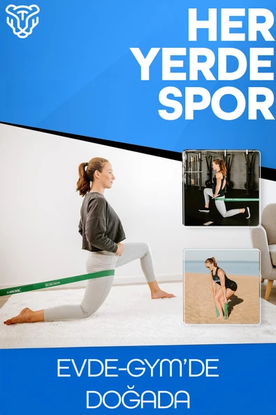 8li GİGA SET 25+35+45 KG + 5Li Pilates Direnç Bandı Barfiks Lastiği Loop Band Mavi Ton - Resim 4