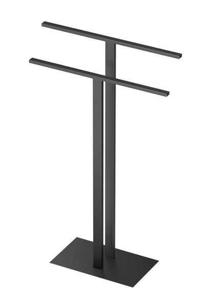 Hitit Dekorasyon Gemma Siyah Metal Ayaklı Havluluk