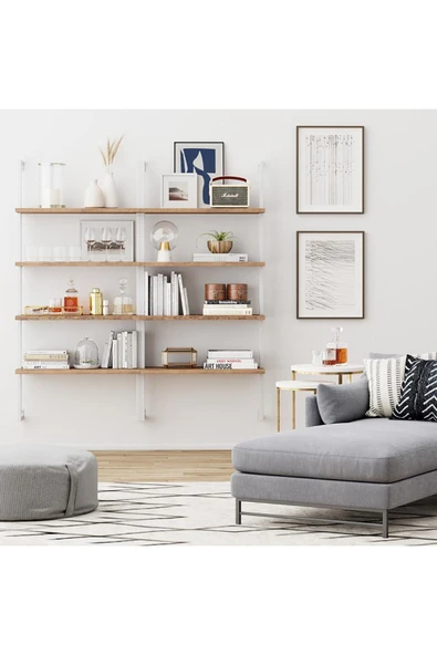 Hitit Dekorasyon Nutmeg Kitaplık Beyaz - 3
