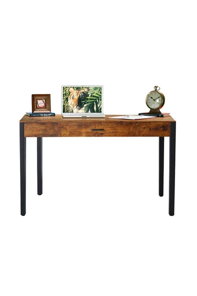 Hitit Dekorasyon Celine Siyah Metal Kahve Çalışma Masası