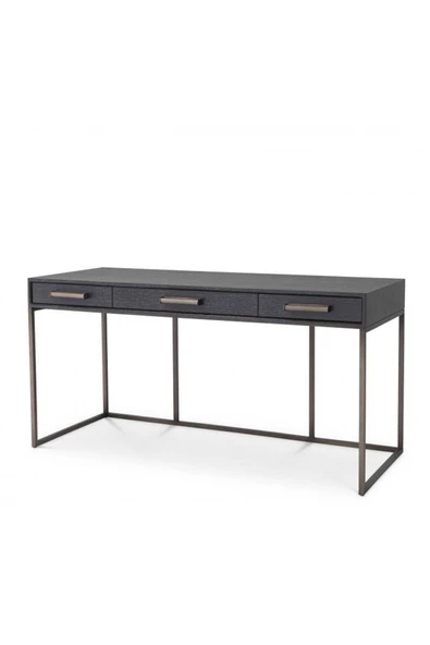 Hitit Dekorasyon Molly Siyah Metal Çalışma Masası