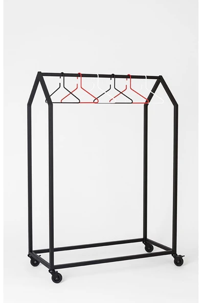 Hitit Dekorasyon Cloth Siyah Metal Askılık