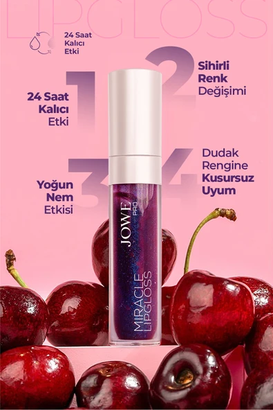 Miracle Lip Gloss - Color Changing Lip Gloss - Cherry Me - 6 ml - 2