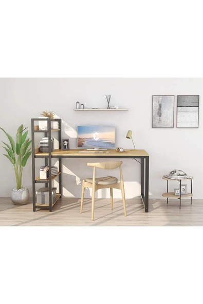 Hitit Dekorasyon Kubi Çalışma Masası Somono Meşe - 2