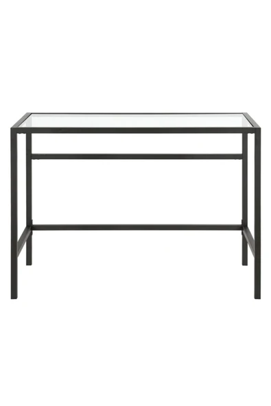 Hitit Dekorasyon Ella Siyah Metal Cam Çalışma Masası - 5