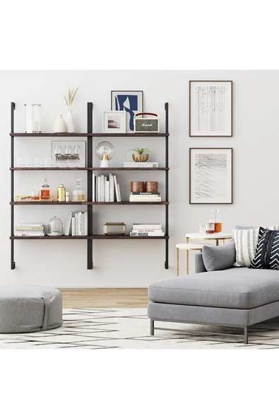 Hitit Dekorasyon Nutmeg Kitaplık Siyah - 3