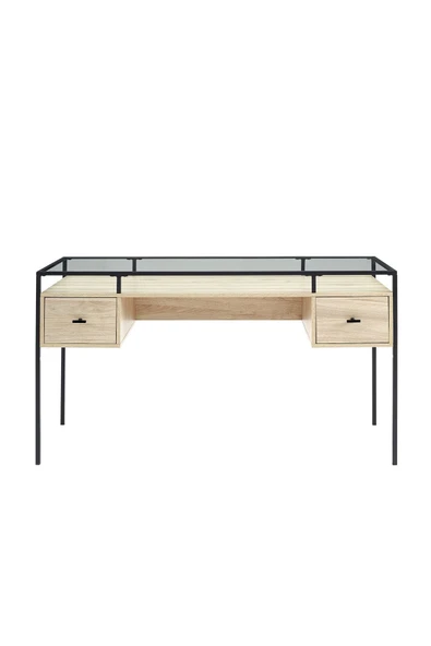 Hitit Dekorasyon Gianna Siyah Metal Çalışma Masası ürün görseli