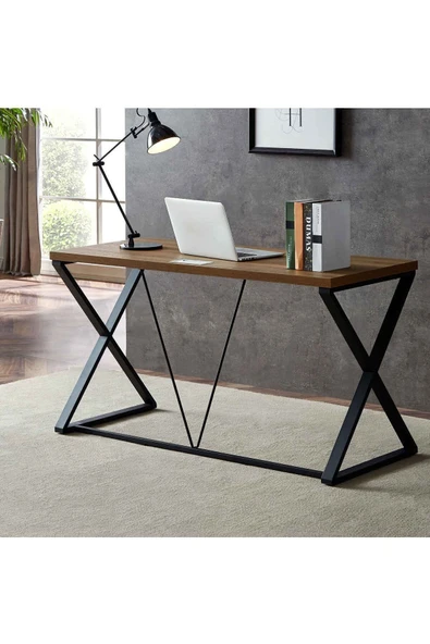 Hitit Dekorasyon Holly Siyah Metal Çalışma Masası - 2